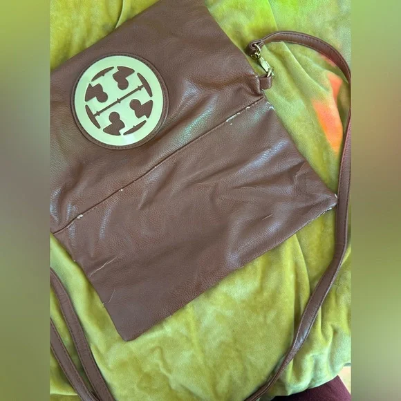 Tory Burch Brown Leather Crossbody Flap Bag - Picture 8 of 9